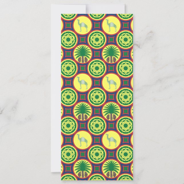 Jamahiri ® Libya | Africa Pattern  Invitation (Front)