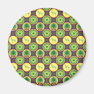 Jamahiri ® Libya   Africa Pattern  Magnet
