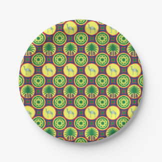 Jamahiri ® Libya | Africa Pattern  Paper Plate