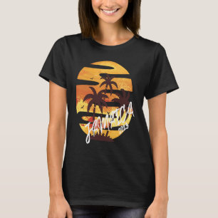 Jamaica 2023 Family Vacation Retro Sunset Beach Gr T-Shirt