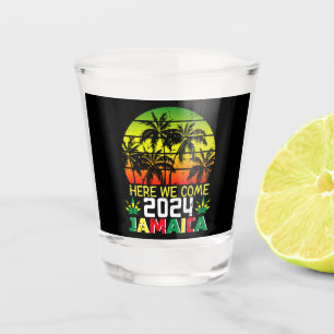 Jamaica 2024 Here We Come Shot Glass