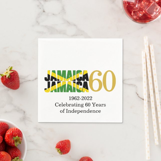 JAMAICA 60th Anniversary Independence Paper Napkin (Insitu)