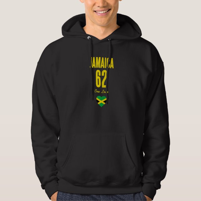 Jamaica 62 One Love Independence Jamaican Flag Car Hoodie (Front)