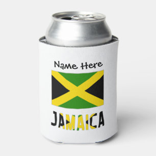 Jamaica and Jamaican Flag Personalized  Can Cooler