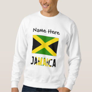 Jamaica and Jamaican Flag Personalized Sweatshirt