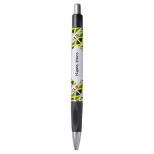 Jamaica and Jamaican Flag Tiled Personalized  Pen