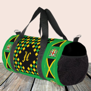 Jamaica Bag, Design, Monogram, Jamaica Flag Duffle Bag