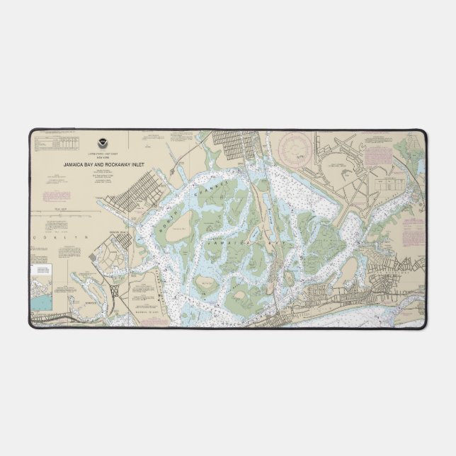 Jamaica Bay and Rockaway Inlet Nautical Chart Desk Mat (Front)