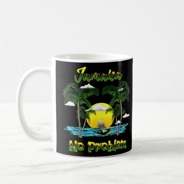 Jamaica Beach Caribbean Island No Problem  Coffee Mug (Left)