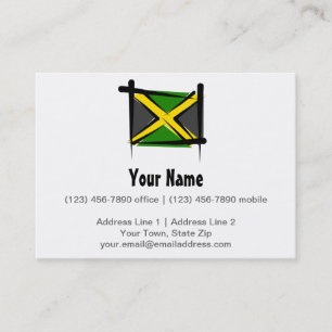 Jamaica Brush Flag Business Card