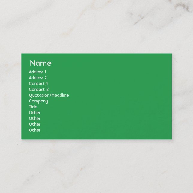Jamaica - Business Business Card (Front)