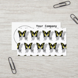 Jamaica Butterfly Shadow Monogram Business Card