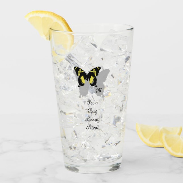 Jamaica Butterfly Shadow Monogram Glass (Front Ice)