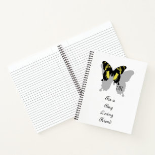 Jamaica Butterfly Shadow Monogram Notebook