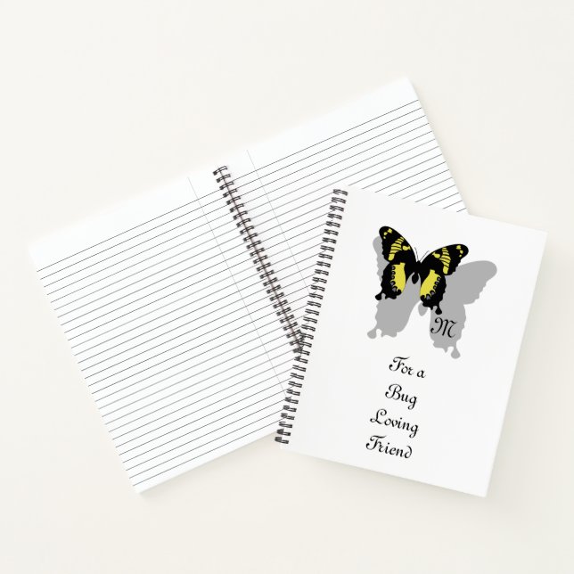 Jamaica Butterfly Shadow Monogram Notebook (Inside)