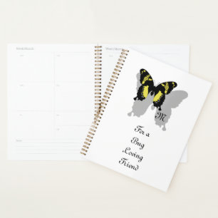Jamaica Butterfly Shadow Monogram Planner