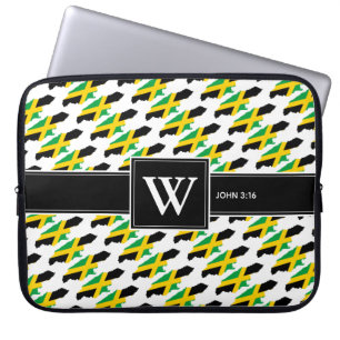 JAMAICA Christian Scripture Monogram laptop Sleeve
