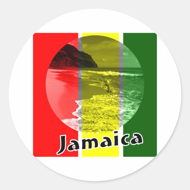 Jamaica Classic Round Sticker (Front)