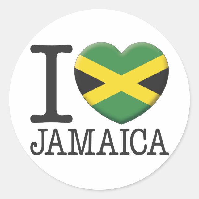 Jamaica Classic Round Sticker (Front)