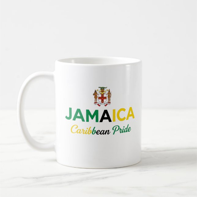 Jamaica Coat of Arms | Everyday Pride Coffee Mug (Left)