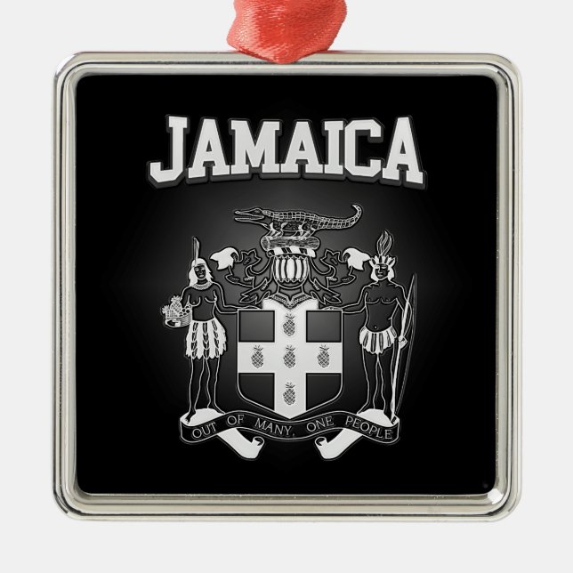 Jamaica Coat of Arms Metal Ornament (Front)