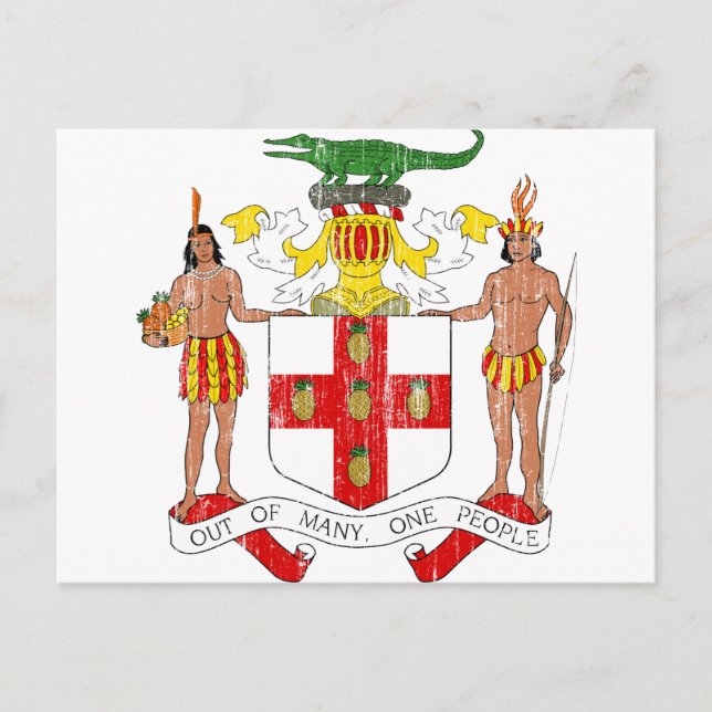Jamaica Coat Of Arms Postcard (Front)