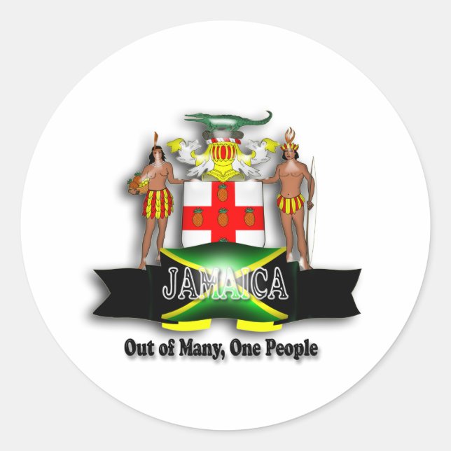 Jamaica Coat of Arms Sticker (Front)
