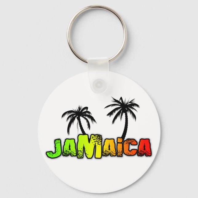 Jamaica coconut trees keychain (Front)