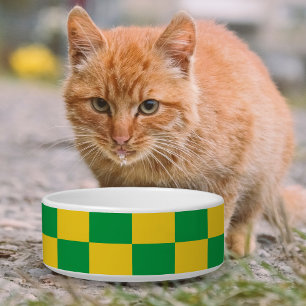 Jamaica Colours Green Gold Square Jamaican Pattern Bowl