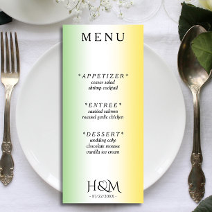 Jamaica Colours Ombre Jamaican Wedding Reception Menu