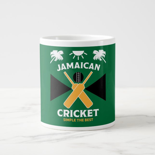 Jamaica Cricket Large Coffee Mug (Front)