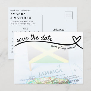 Jamaica Destination Wedding Save the Date Postcard
