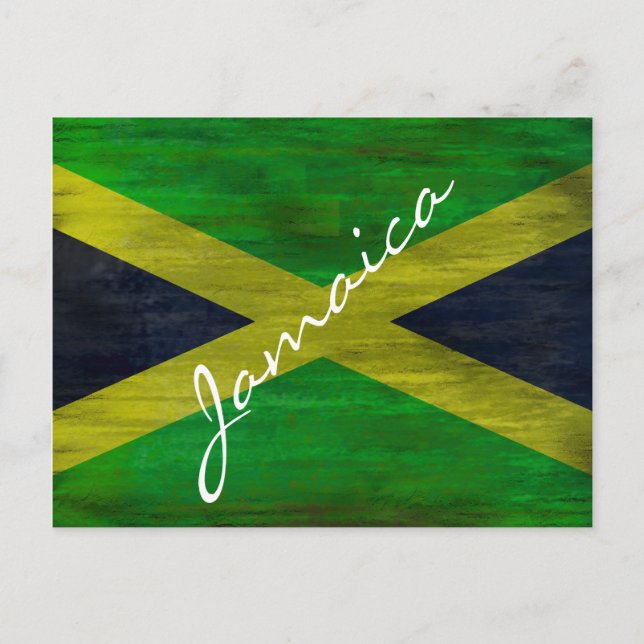 Jamaica distressed Jamaican flag Postcard (Front)