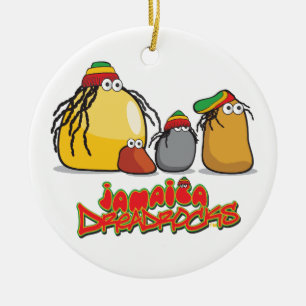 Jamaica DreadRocks Ceramic Ornament