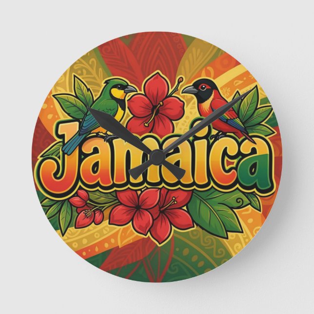 Jamaica dreams  round clock (Front)