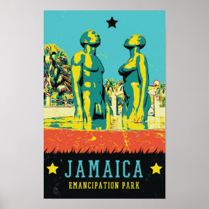 Jamaica, Emancipation Park, Caribbean Postcard Poster