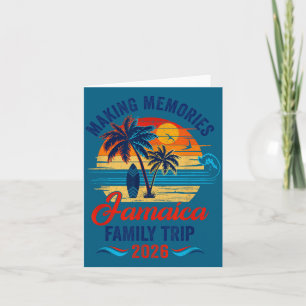 Jamaica Family Vacation Making Memories Design Card