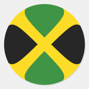 Jamaica Fisheye Flag Sticker
