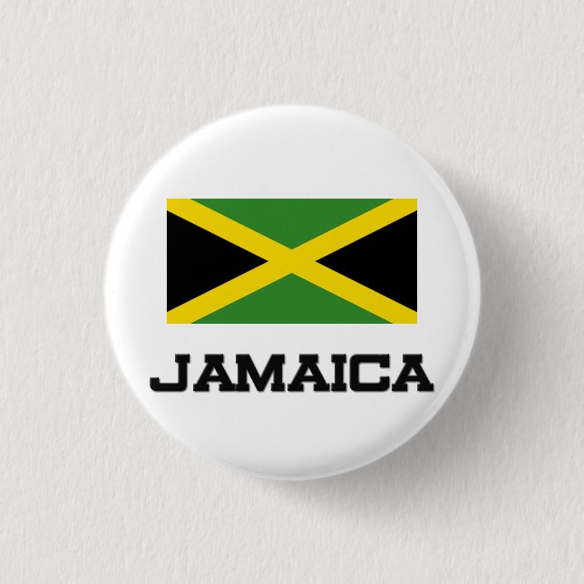 Jamaica Flag 1 Inch Round Button (Front)