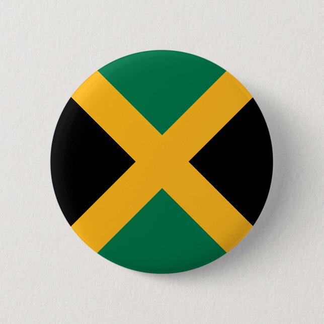 Jamaica Flag 2 Inch Round Button (Front)