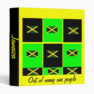 Jamaica flag binders-out of many one people binder