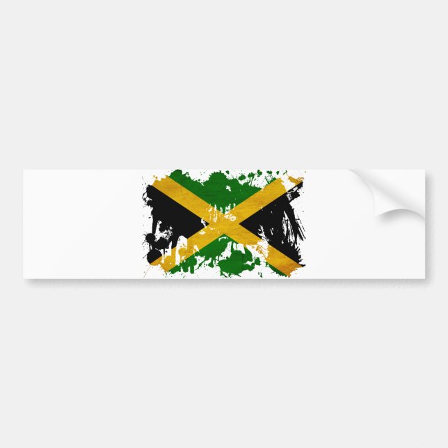 Jamaica Flag Bumper Sticker (Front)