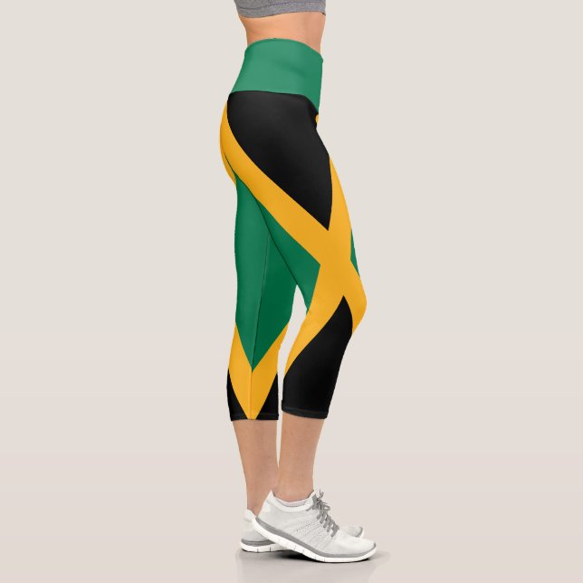 Jamaica Flag Capri Leggings (Right)