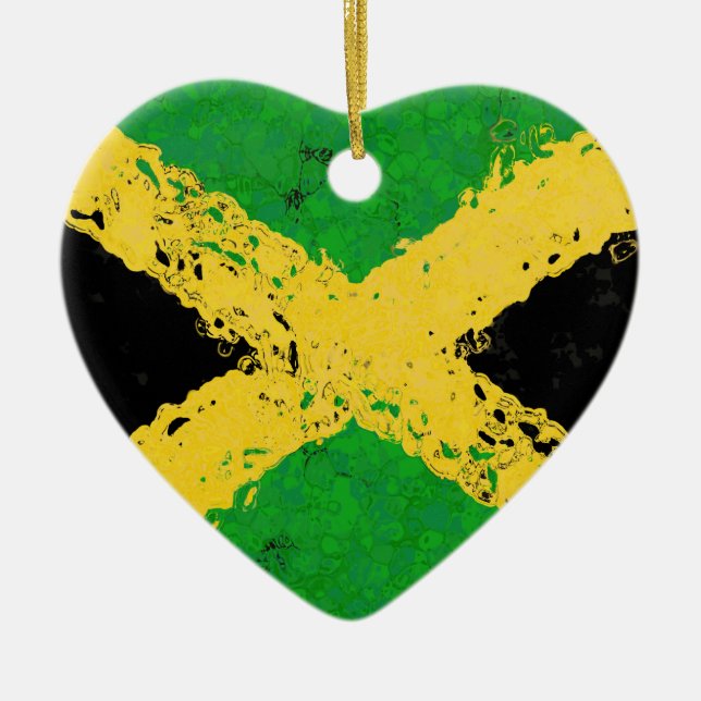 JAMAICA FLAG CERAMIC ORNAMENT (Front)