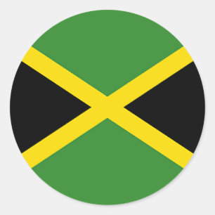 Jamaica flag classic round sticker
