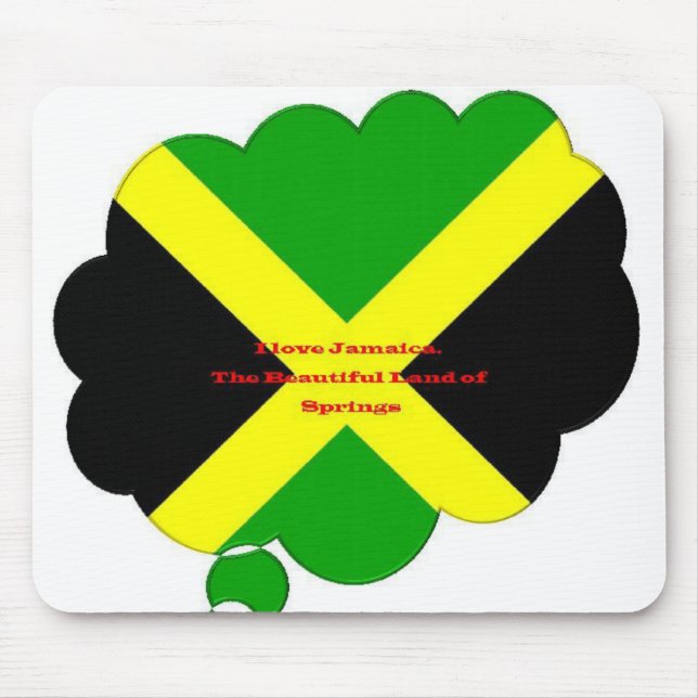 Jamaica Flag Colours Mouse Pad (Front)