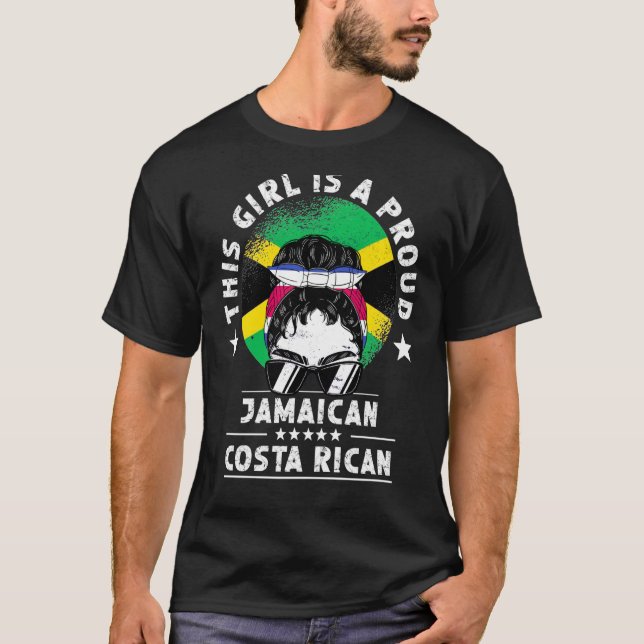 Jamaica Flag Costa Rica Grown Women Girl Citizen P T-Shirt (Front)