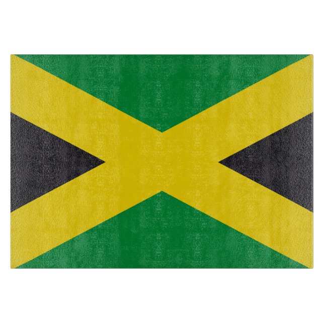 Jamaica flag cutting board (Front)
