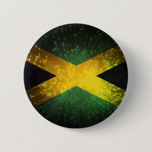 Jamaica Flag Firework 2 Inch Round Button
