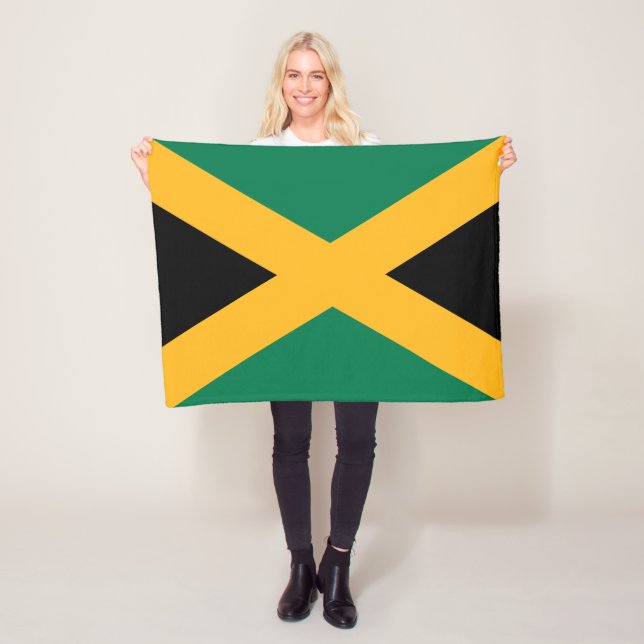 Jamaica Flag Fleece Blanket (In Situ)